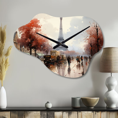 Horloge murale en métal française Paris