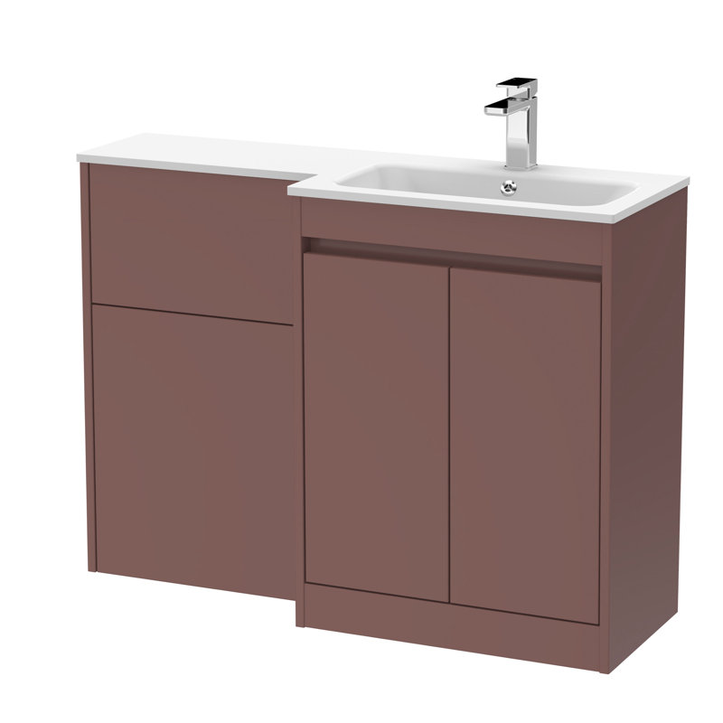 Thersia 1110 mm Bathroom Vanity, Smoked Red