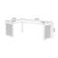 Bureau en bois massif en forme de L brun noyer + en rotin +-1124531167-1124531165