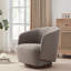 Fauteuil d'appoint pivotant rembourré Caysey Boucle-101895680