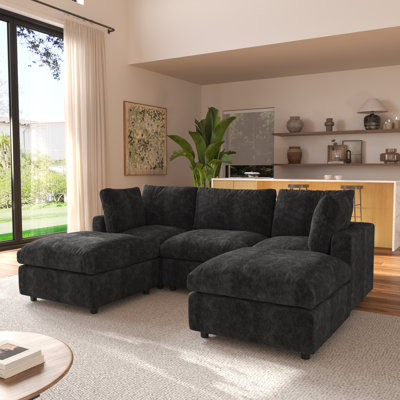Kessi 5-piece Slipcovered Sectional