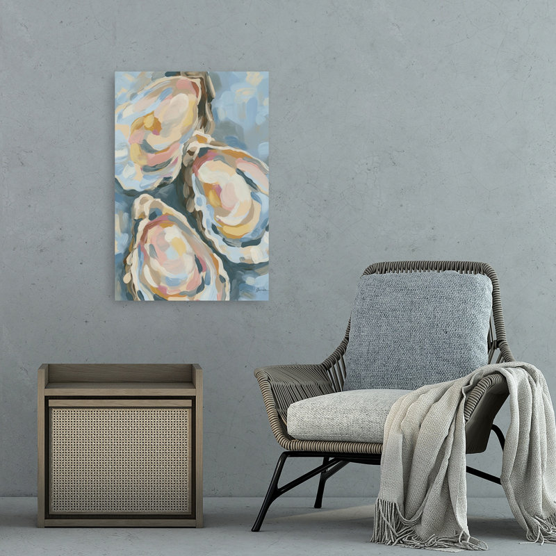 «Mosaic Oysters II Coastal», reproduction d'art mural, 36" H x 24" W
