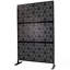 Écran d'intimité extérieur et intérieur en métal H 76 po x l 48 po, écran d'intimité décoratif autoportant pour terrasse de balcon, panneaux de clôture d'intimité pour jardin extérieur PS116 NOIR-127957727