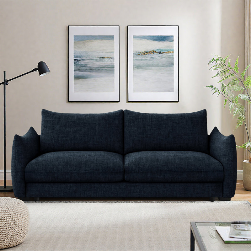 Bronte 3 Seater Fabric Sofa Bed, Blue