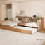 Lit de jour en L en bois avec lit gigogne sous le lit et tiroir de rangement, cadre de lit d'angle avec rangement-2140146248