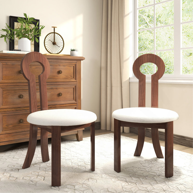 Chaise en caoutchouc et bois massif, Naturel