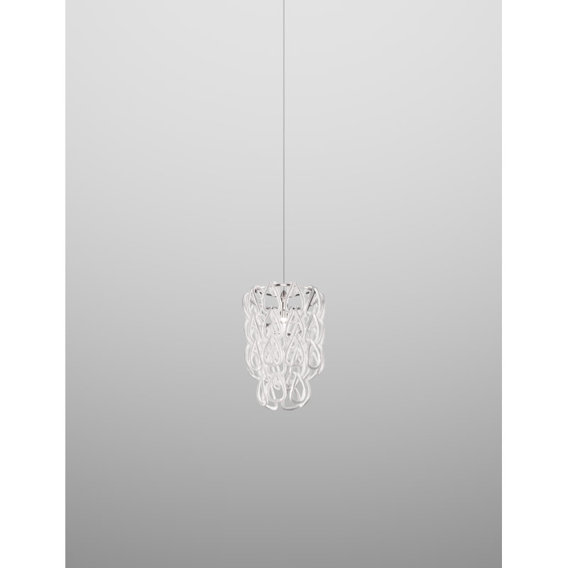 Minigiogali Suspension 25 Crystal Transparent Matt Bronze 1 G9 Ul, Glossy Chrome, White