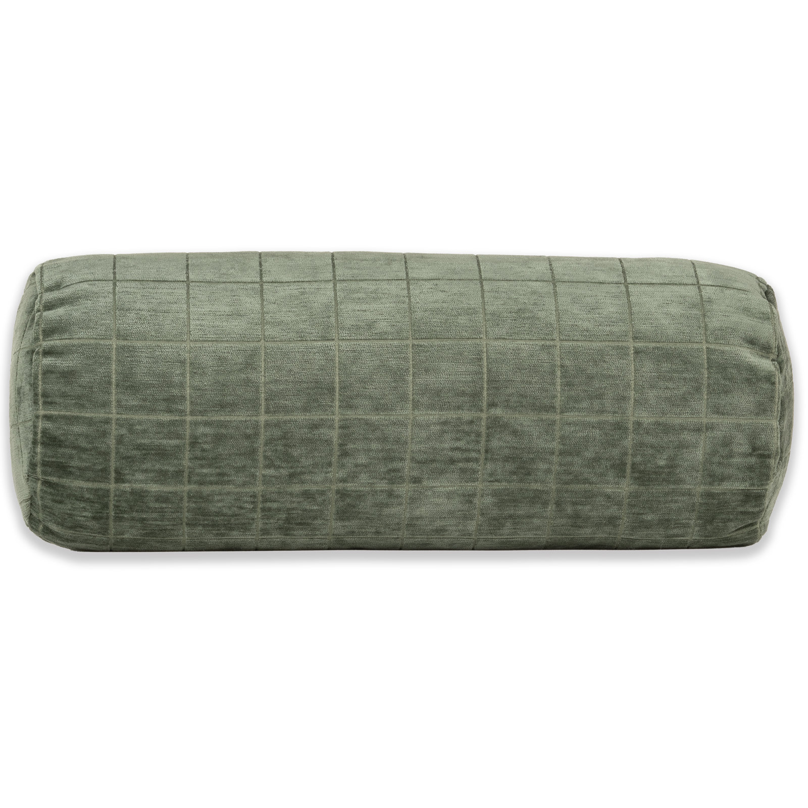 Otterville Velvet Grid Bolster Pillow, Ocean Geometric, Bolster 8"H x 39"W