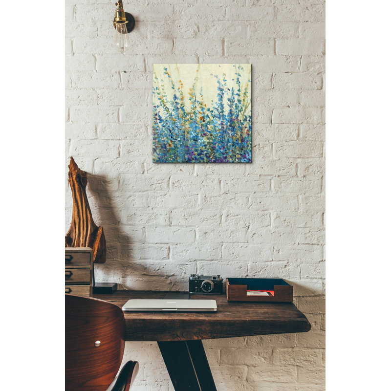 «Shades of Blue II» par Tim O'Toole, art mural en verre acrylique, H 12 po x l 12 po x P 0,13 po