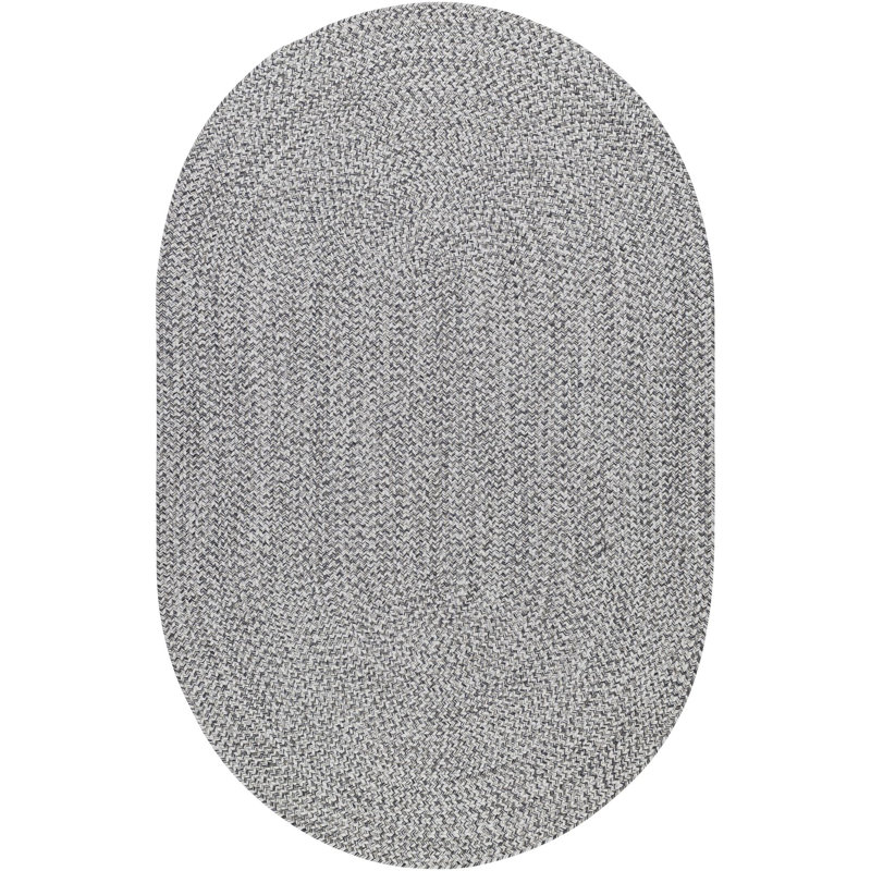 Tapis tissé à la machine Kayley, Ovale 5 pi x 7 pi 6 po