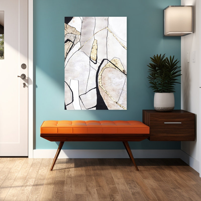 Art naturel abstrait de formes naturelles, H 48 po x l 32 po