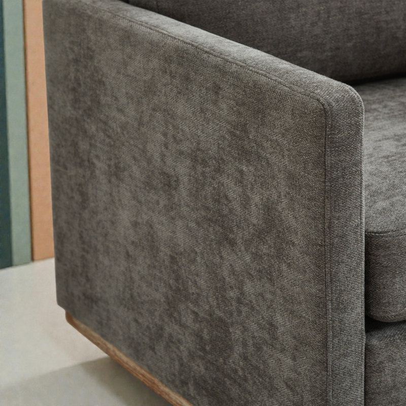 Fauteuil club pivotant et confortable 30,5 po, Gris anthracite