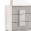 Commode Nomi, 6 tiroirs et plateau en mélamine, façade gris pierre