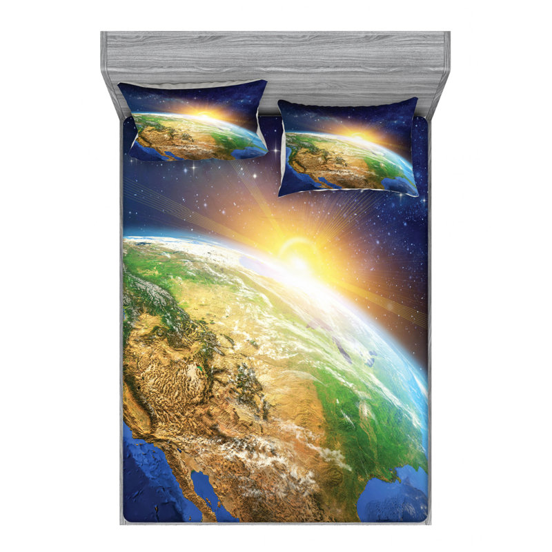 Microfiber Sheet Set, Queen Sheet Set with Fitted Sheet