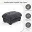 Repose-pieds 40 po en chenille capitonnée avec pieds pour chambre à coucher, salon