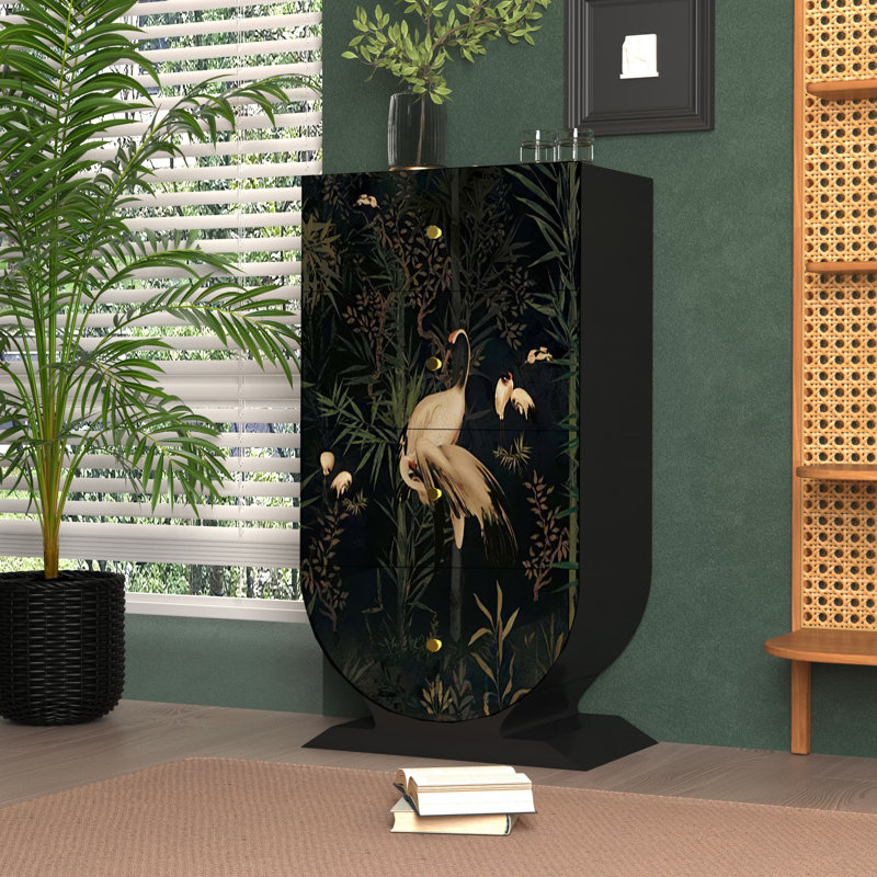 Commode d'appoint de rangement moderne à quatre tiroirs
