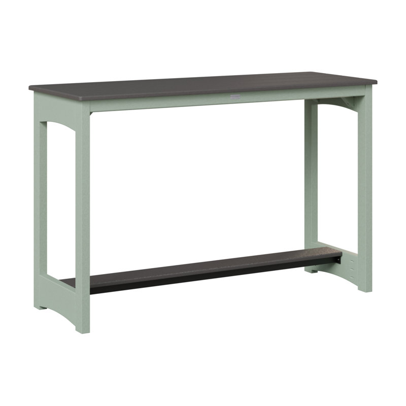Table de bar Berlin Gardens, Gris fumée, 38.5" H x 60" W x 22" D, Écume de mer, écume de mer