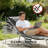 Black Stripe Sunbathing Chair, 5-position Adjustable Outdoor Lounge Chair With Face Cavity, Arm Slots & Side Pocket, Foldable Beach Sun Chair With Carry Strap, Oxford Fabric, 264 Lbs Capacity-1858819764