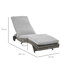 Chaise longue avec dossier réglable à 5 niveaux