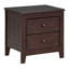 Ensemble de chambre à coucher 3 pièces, lit plateforme en bois et deux tables de chevet