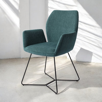 Azuolas 47.5cm H Polyester Upholstered Metal Armchair