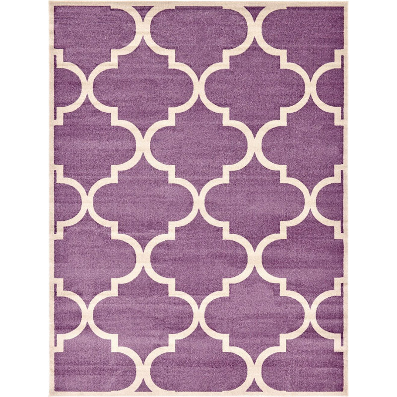 Tapis mauve / beige Cohleen, Rectangle 9 pi x 12 pi
