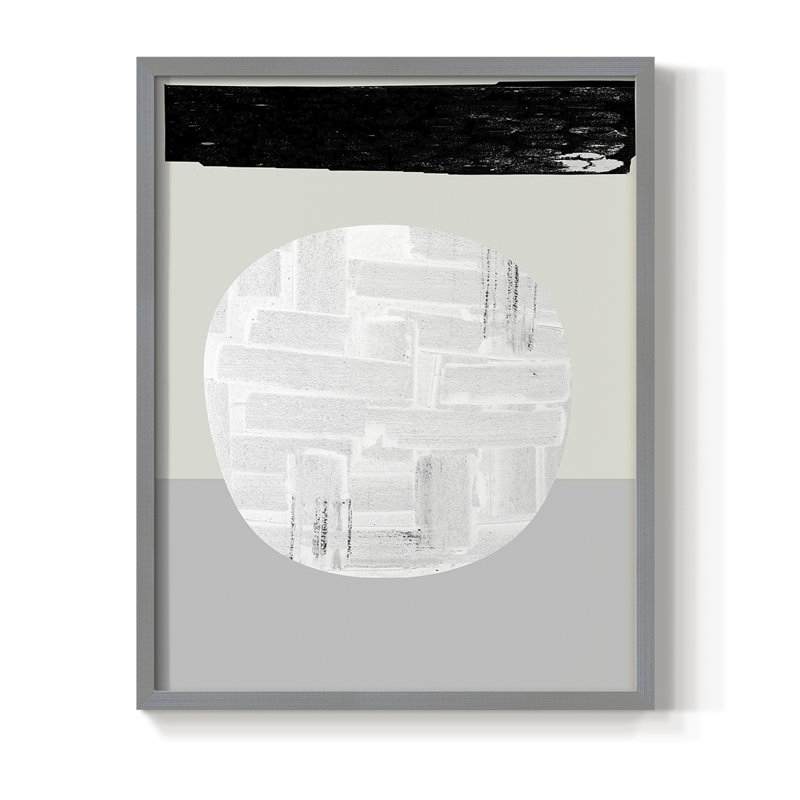 «Eggy I», reproduction encadrée - bois massif, H 10 po x l 8 po, Gris