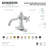 Kingston Brass Nautical Single-Handle 1-Hole Deck Mount Bathroom Faucet with Push Pop-Up and Deck Plate-50999988-58299263
