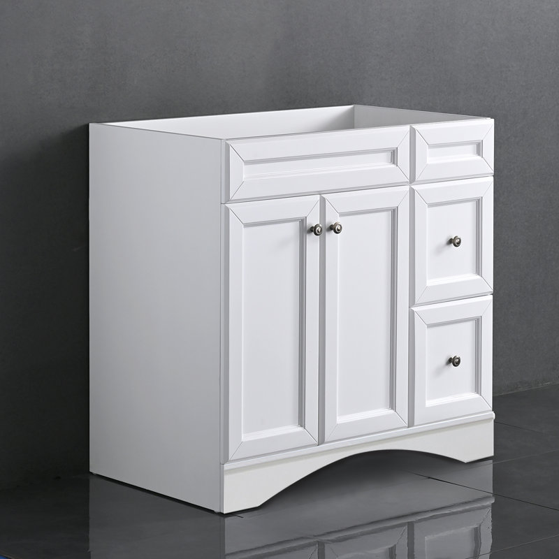 Base de meuble-lavabo simple 36 po seulement en blanc
