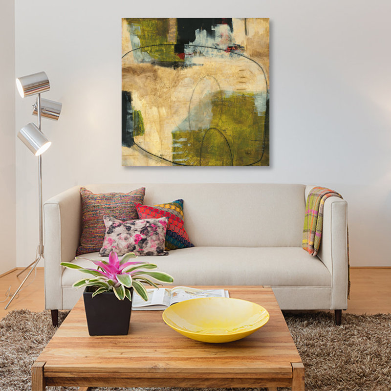 « cartes postales », impression sur toile, H 26 po x l 26 po x P 1,5 po, Pas de tapis, Toile tendue