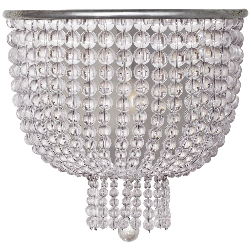 AERIN Jacqueline Medium Sconce, Burnished Silver, Clear