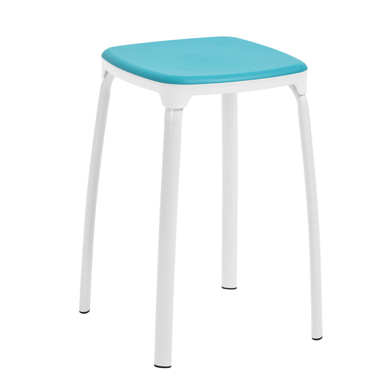 Henrikas Steel Accent Stool, Blue