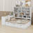 Daybed With Drawers ,Desk ,Shelves And Lights-512634481