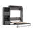 Armiead Murphy Bed with Shelves and Pull-Out out Dewsk-429139093-429139095