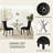 5-Piece Round Glass Table Set With Velvet Chairs – Metal Base, Seats 4-1551142724-1551142727-1551142734