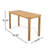 Latanja Patio Rectangular Acacia Wood Counter-Height Dining Table
