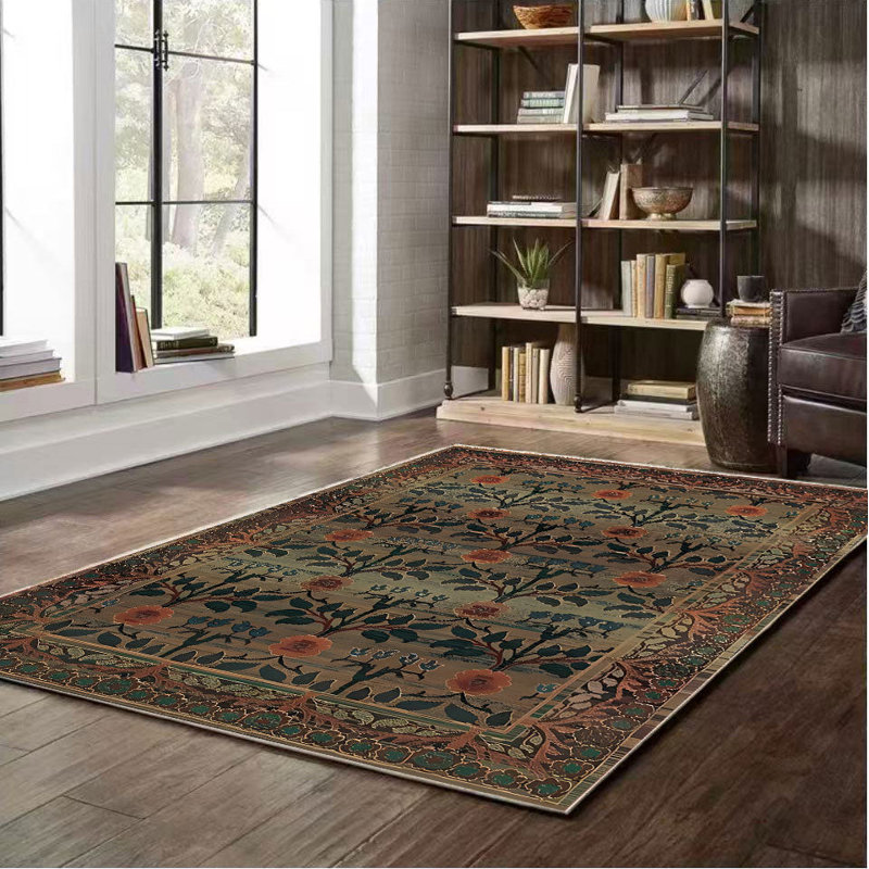 Crafters & Weavers Arts and Crafts Collection Area Rug Ultra Soft Washable Rug, Non Slip, Indoor, Stain Resistant Rugs for Living Room Bedroom Vintage Home Decor (8' x 10')