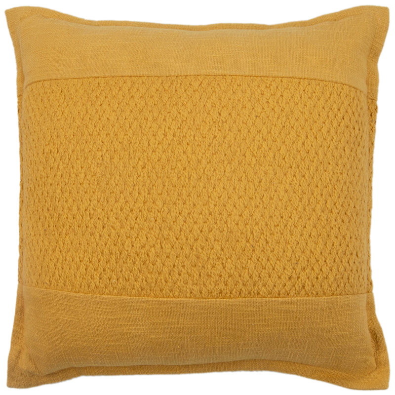 Coussin en coton Colombe, Jaune