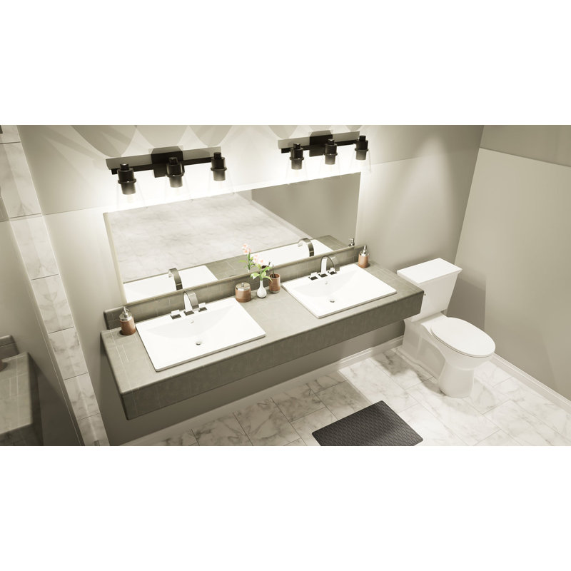 36" Gray Concrete Floating Bathroom Vanity Kit