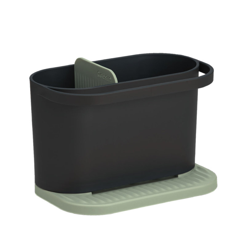 Recycled Sink Tidy - Made in UK, Charcoal Grey & Sage Green