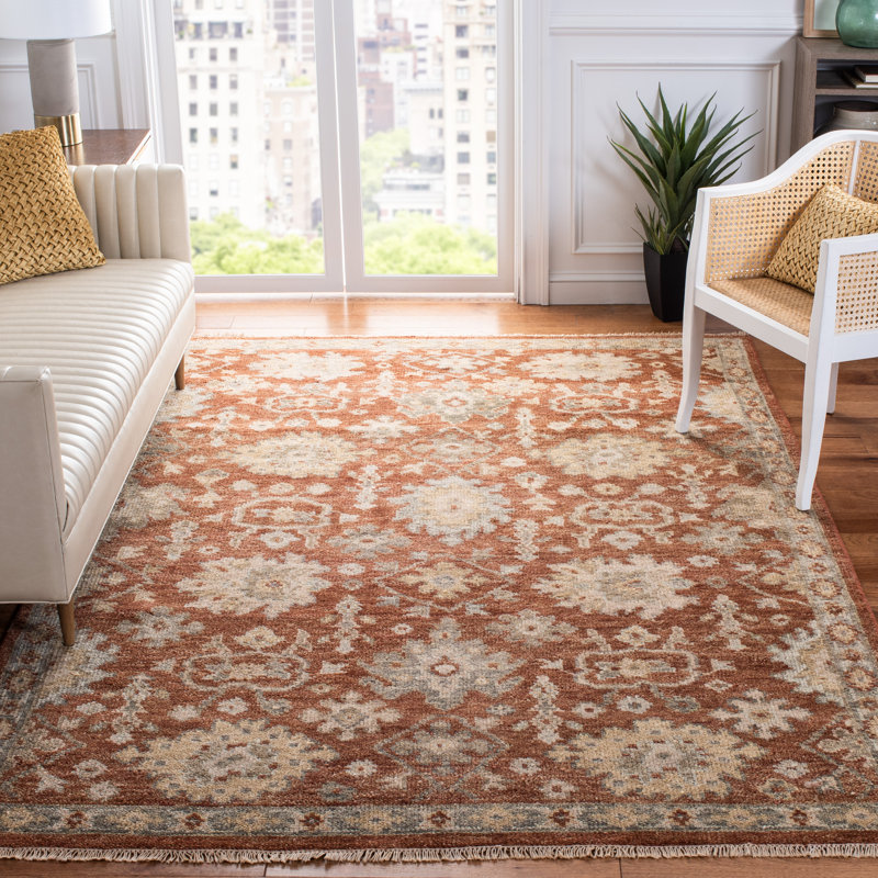 Tapis en laine noué à la main Southwestern Southwestern, Rectangle 9 pi x 12 pi