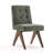 Modern Upholstered Parsons Chair Linen Fabric Tufted Dining Chairs Armless Side Chair Vanity Chair-112556281