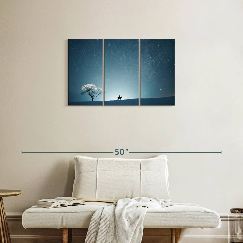 Une nuit étoilée II, H 20 po x l 33 po