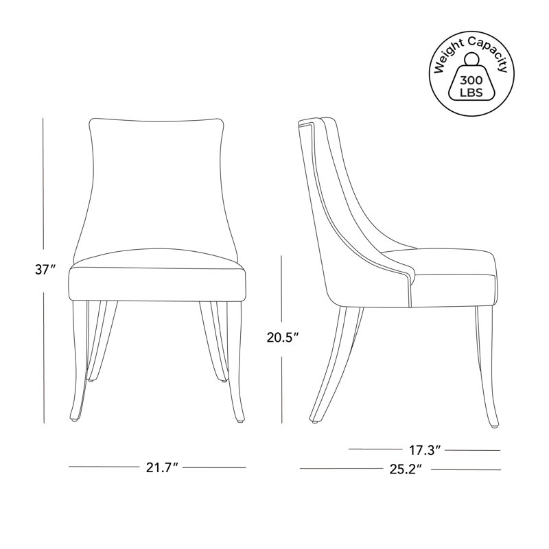 Dining Chair, Polyester Navy