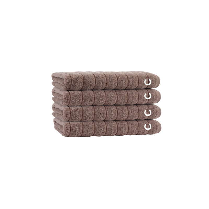 Essuie-mains 4 pièces Dhairya, C, Beige, Essuie-mains ‑ emballage de quatre
