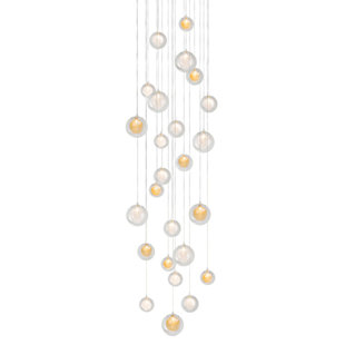 Luminaire suspendu en grappe à 25 lumières