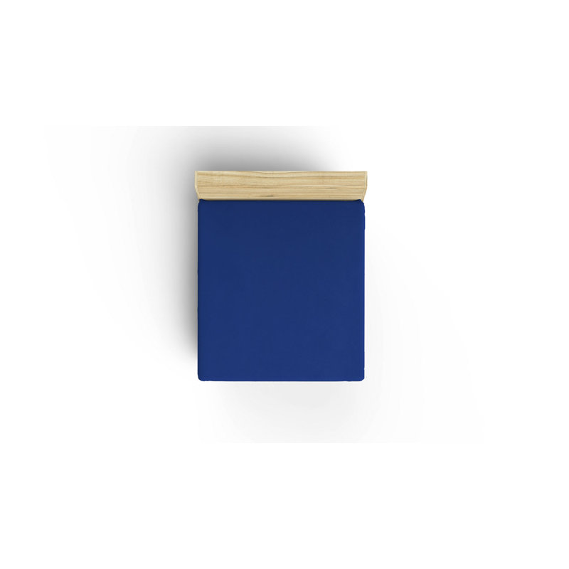 Premium 100% Cotton Super King Fitted Sheet, Dark Blue, 70.9 x 78.7 x 9.8 inches | Antibacterial Protection, Sanforized, 142 Thread Count | Soft, Durable, Machine Washable at 86°F, Perfect for Luxurious Bedding