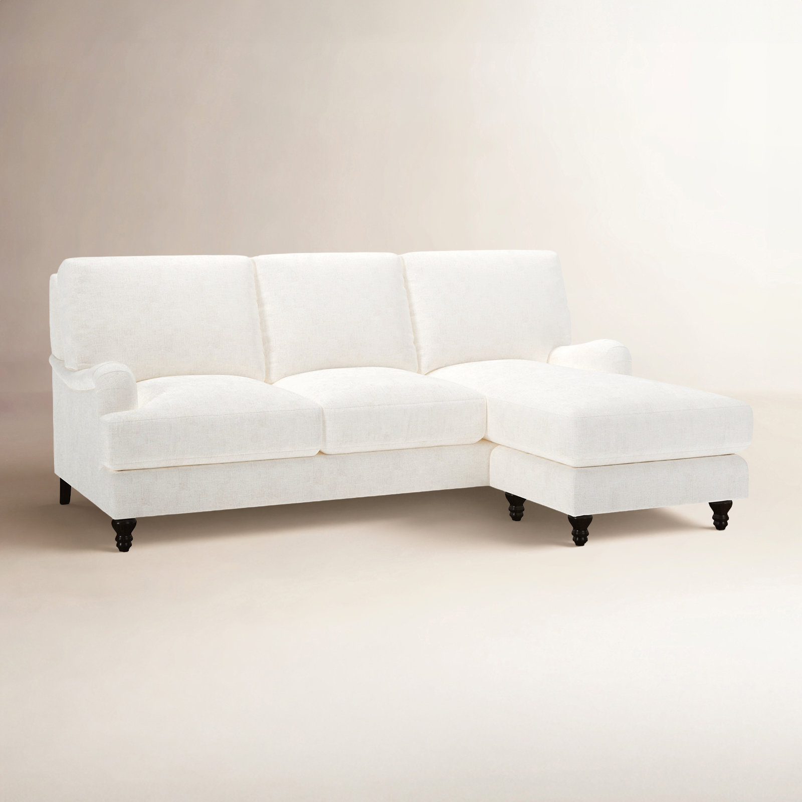 Walters Upholstered Sectional With Reversible Chaise, Bevin Natural