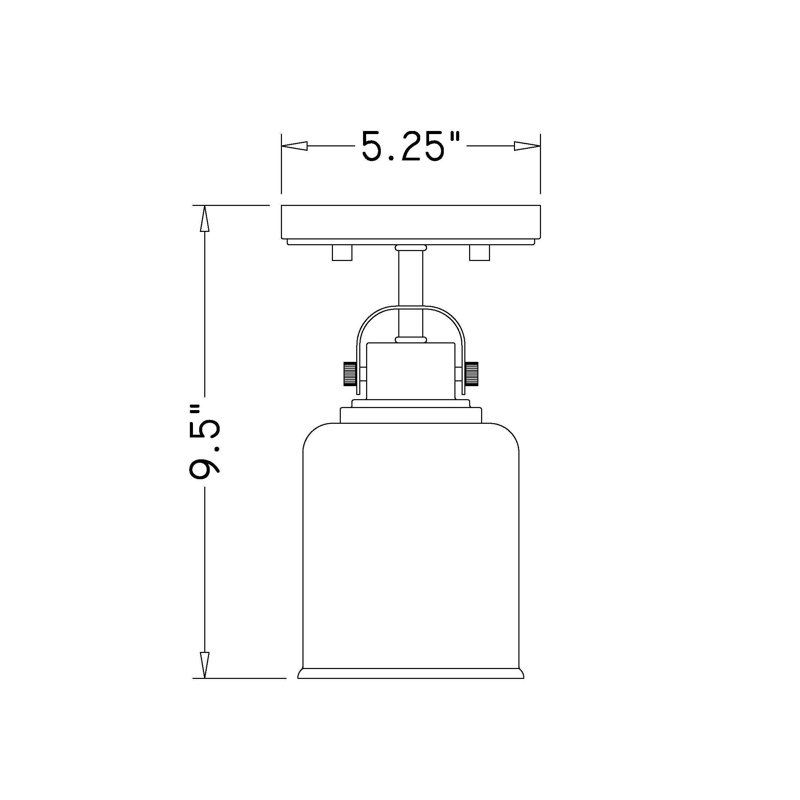Tyringham Glass Semi Flush Mount, Brushed Nickel