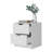 White Two-Drawer Nightstand